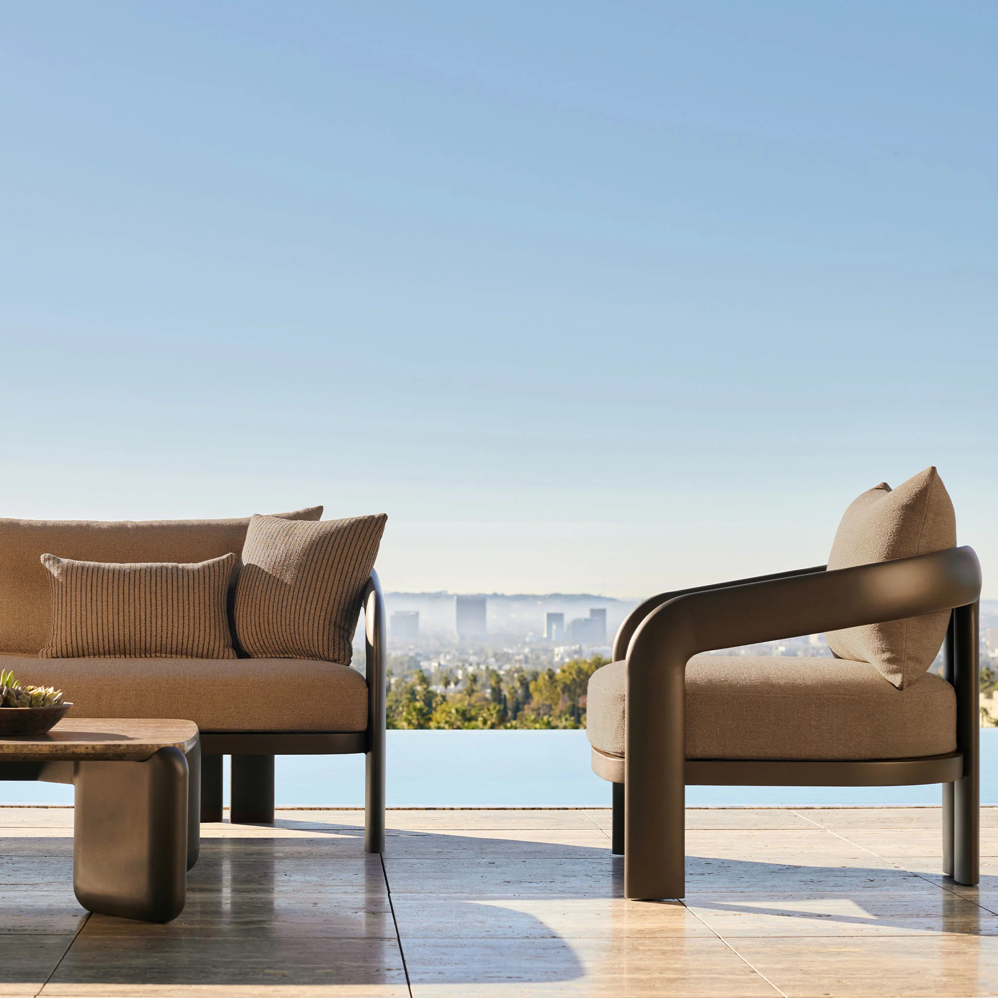 Chloe Aluminum 3 Seat Sofa - Image 2