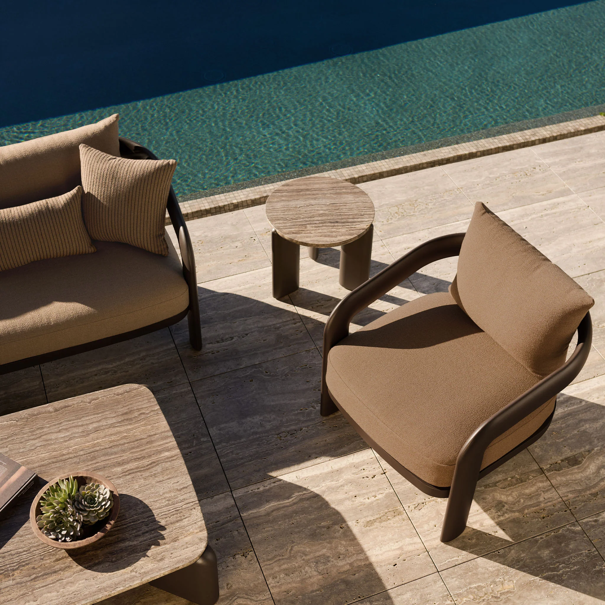 Chloe Aluminum Rectangle Coffee Table - Image 2