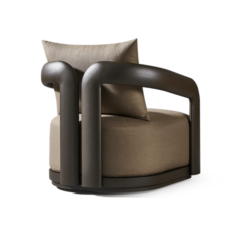 Chloe Aluminum Swivel Lounge Chair - Image 3