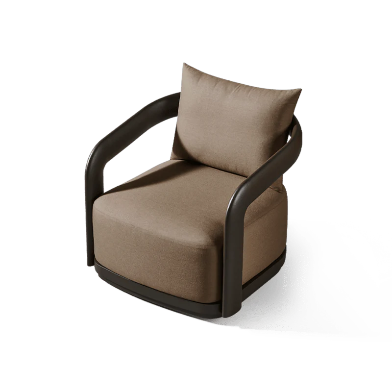 Chloe Aluminum Swivel Lounge Chair - Image 4