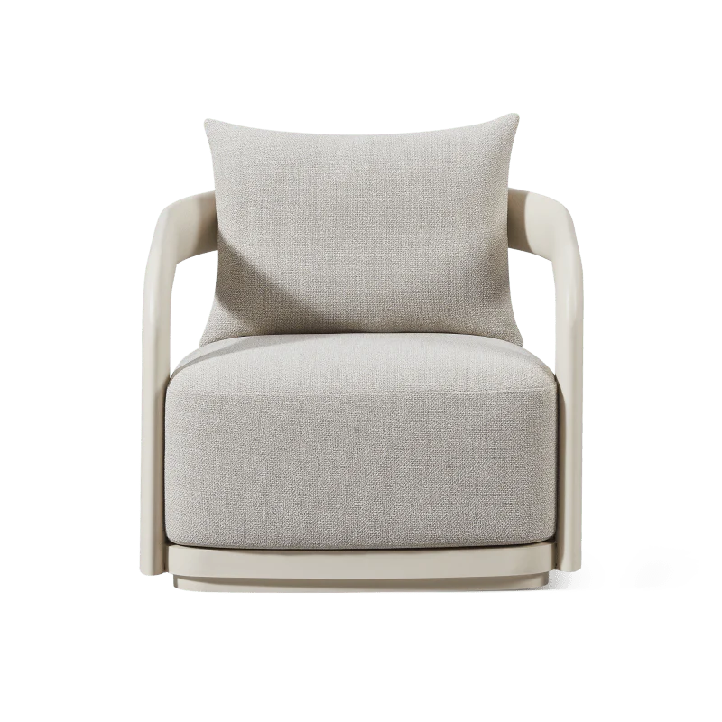 Chloe Aluminum Swivel Lounge Chair - Image 8