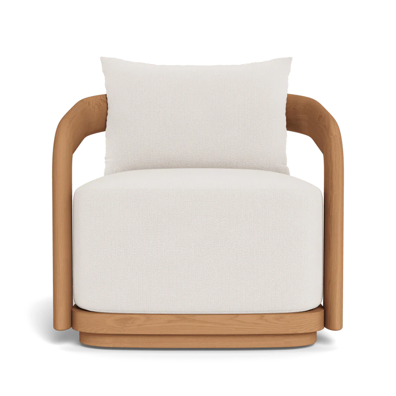 Chloe Teak Swivel Lounge Chair - Image 4