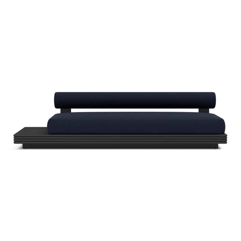 Collins Aluminum 3 Seat Armless Sofa + Table Left - Image 19