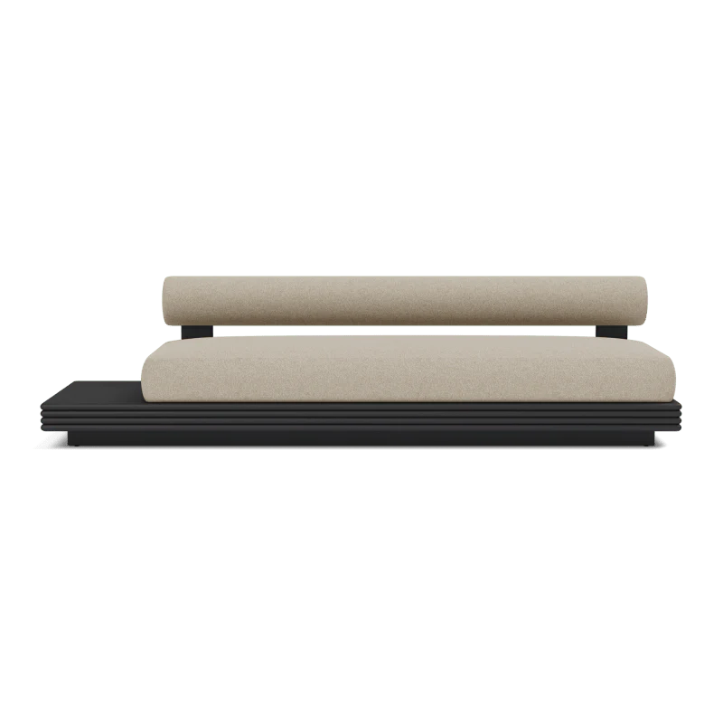 Collins Aluminum 3 Seat Armless Sofa + Table Left - Image 22