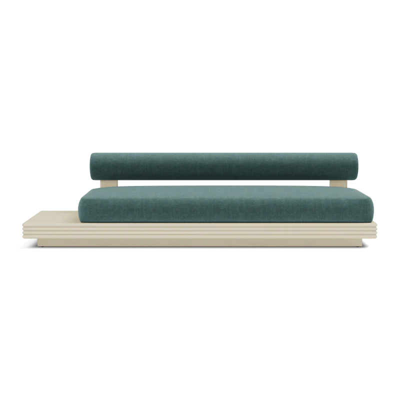 Collins Aluminum 3 Seat Armless Sofa + Table Left - Image 24
