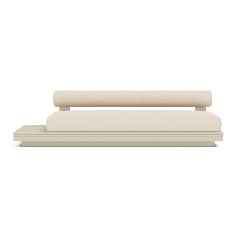 Collins Aluminum 3 Seat Armless Sofa + Table Left - Image 29