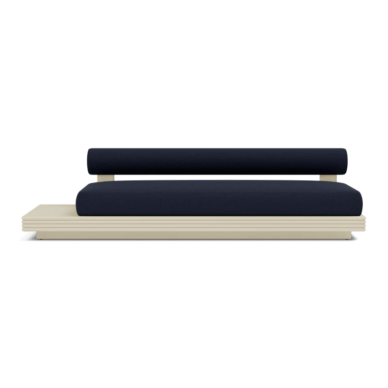 Collins Aluminum 3 Seat Armless Sofa + Table Left - Image 32