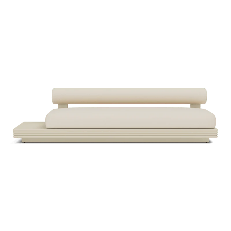 Collins Aluminum 3 Seat Armless Sofa + Table Left - Image 33