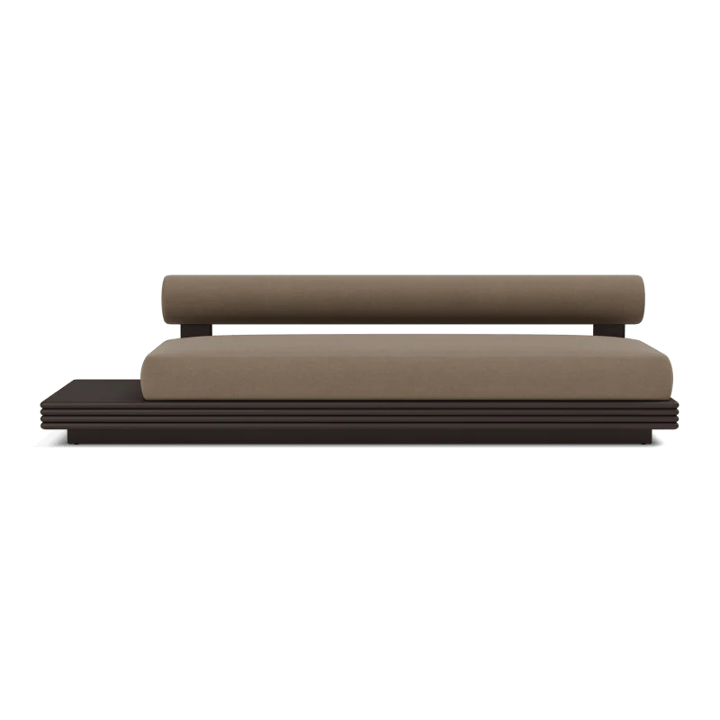 Collins Aluminum 3 Seat Armless Sofa + Table Left - Image 38