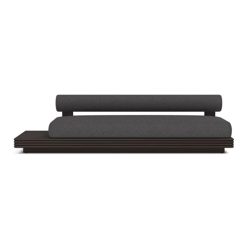 Collins Aluminum 3 Seat Armless Sofa + Table Left - Image 43