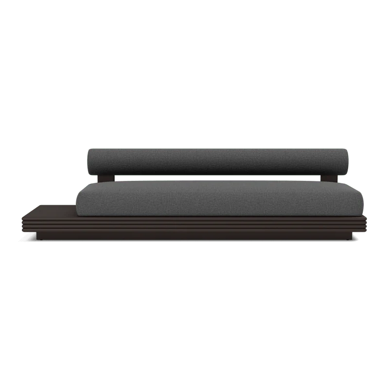 Collins Aluminum 3 Seat Armless Sofa + Table Left - Image 46