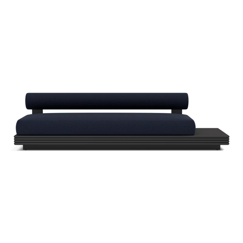 Collins Aluminum 3 Seat Armless Sofa + Table Right - Image 19