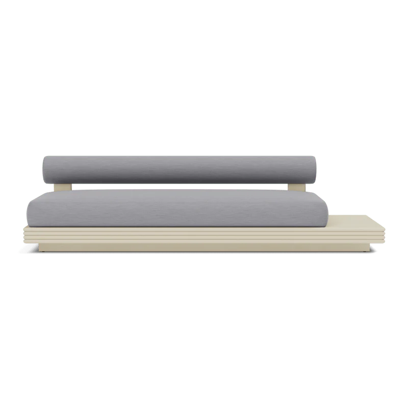 Collins Aluminum 3 Seat Armless Sofa + Table Right - Image 24