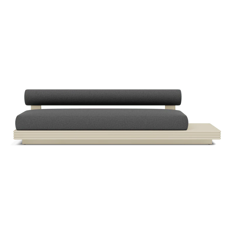 Collins Aluminum 3 Seat Armless Sofa + Table Right - Image 34