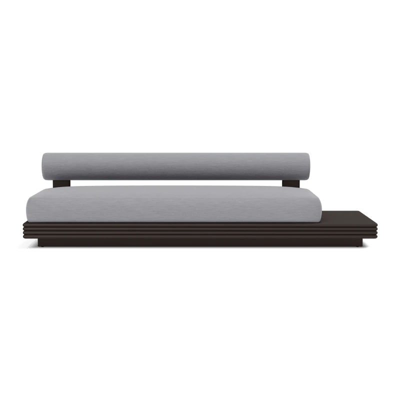 Collins Aluminum 3 Seat Armless Sofa + Table Right - Image 37