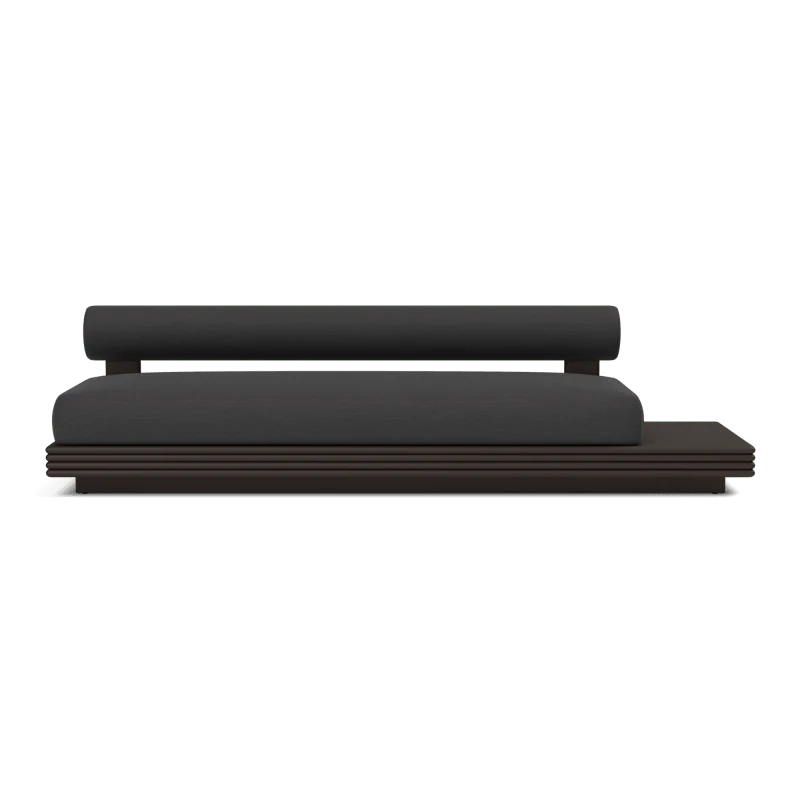 Collins Aluminum 3 Seat Armless Sofa + Table Right - Image 39