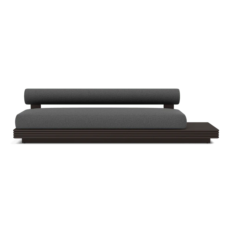 Collins Aluminum 3 Seat Armless Sofa + Table Right - Image 46