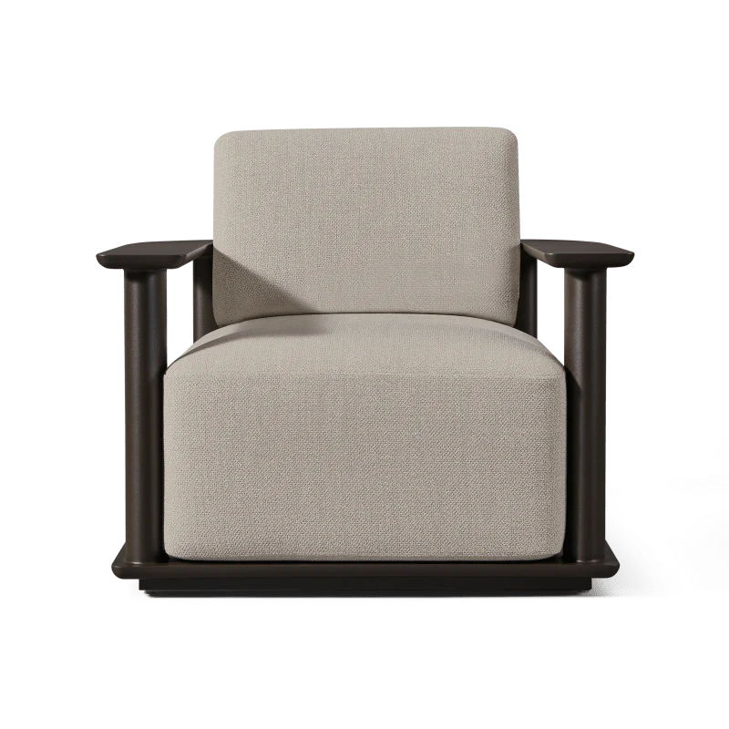 Newport Aluminum Barrel Swivel Lounge Chair