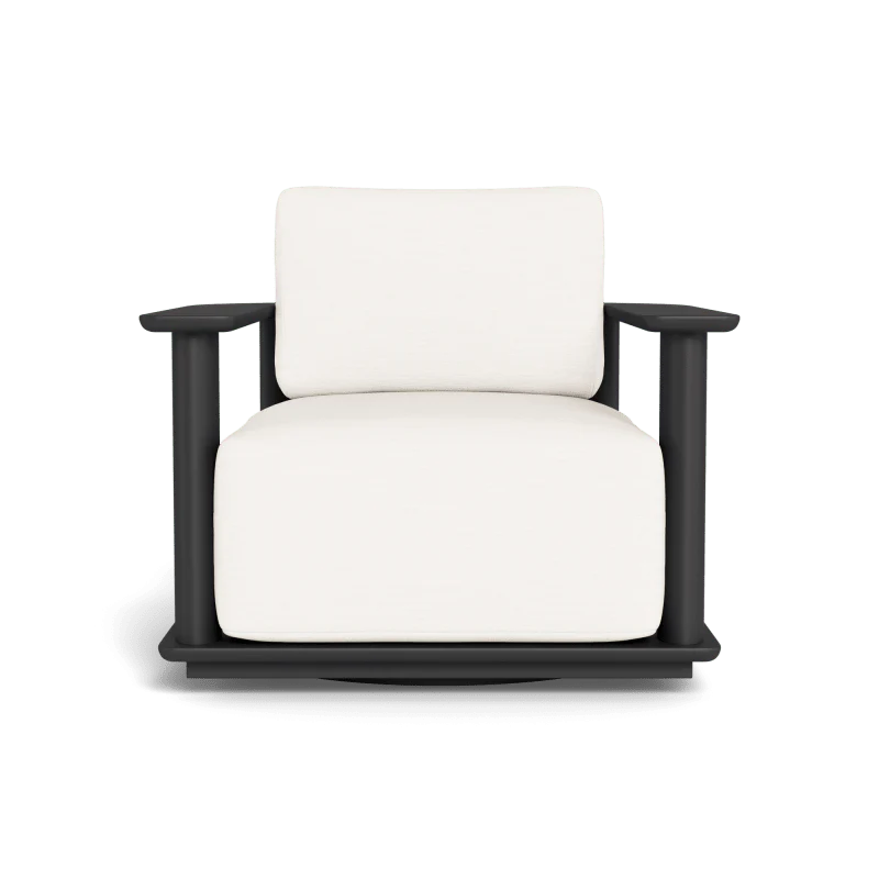 Newport Aluminum Barrel Swivel Lounge Chair - Image 11