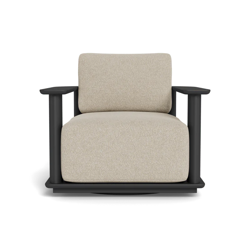 Newport Aluminum Barrel Swivel Lounge Chair - Image 22