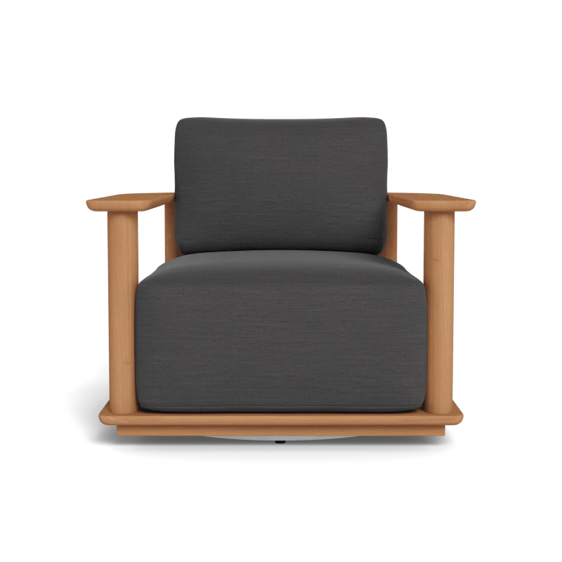 Newport Teak Barrel Swivel Lounge Chair - Image 8