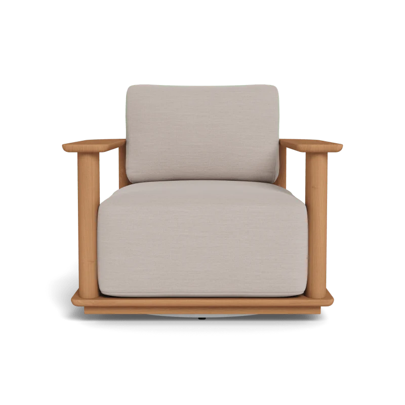 Newport Teak Barrel Swivel Lounge Chair - Image 9