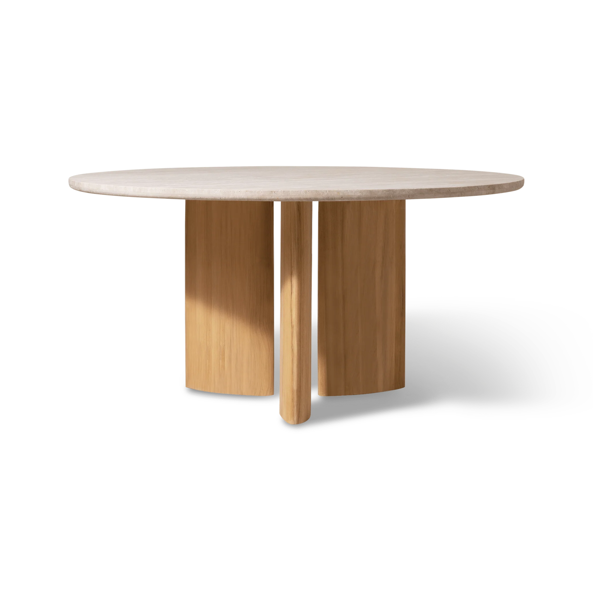 Newport Teak Round Dining Table 60" - Image 3