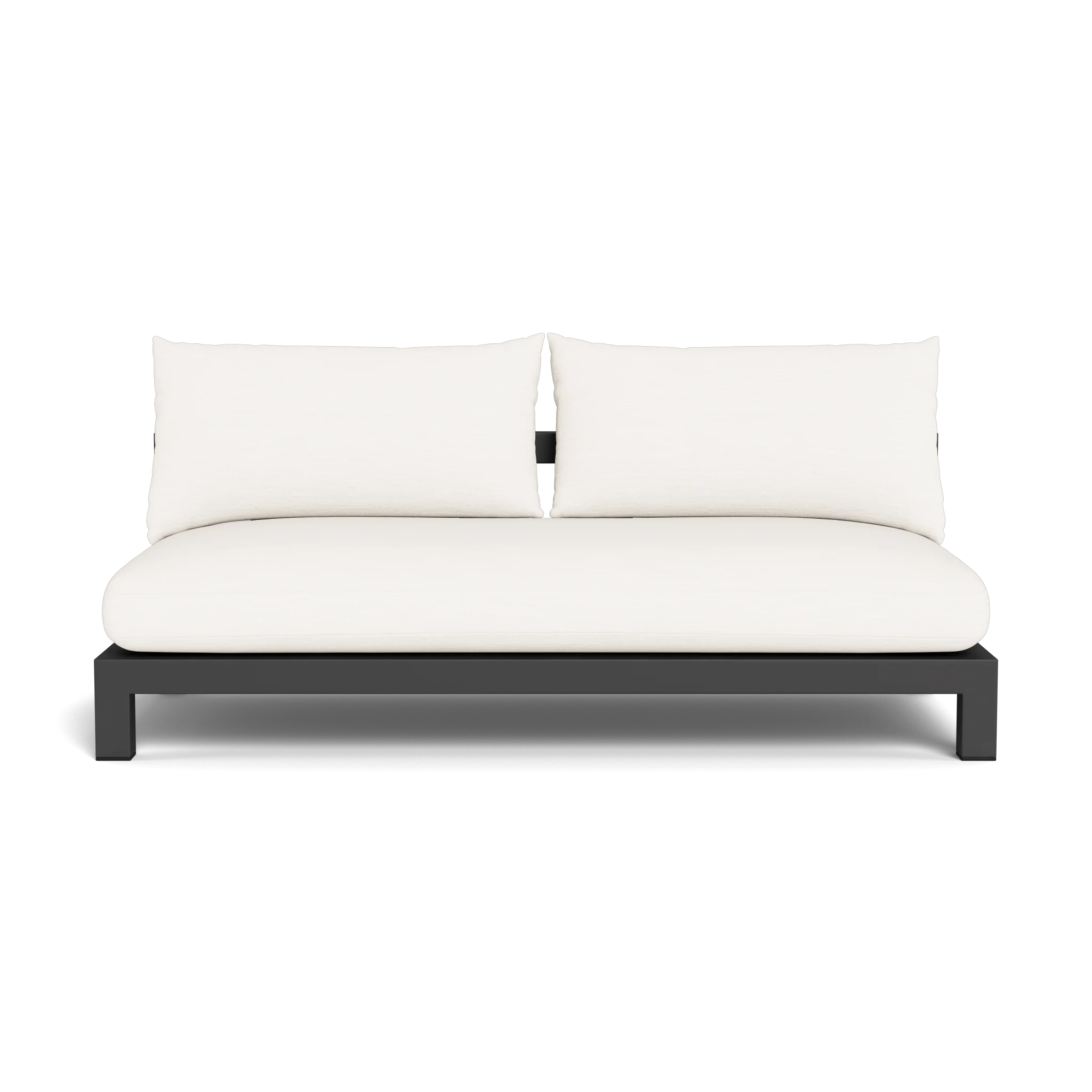 Pacific Aluminum 2 Seat Armless Sofa - Image 11