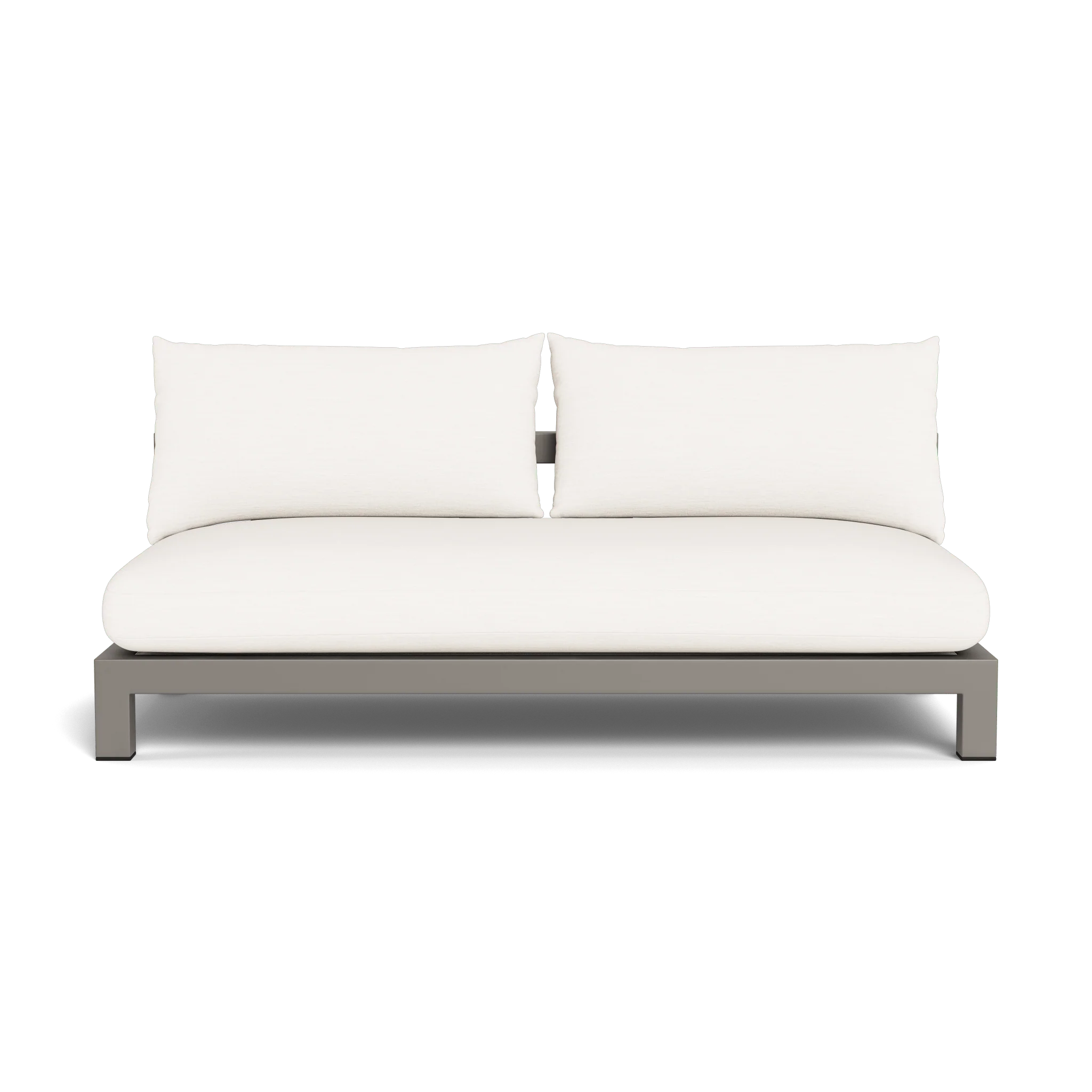Pacific Aluminum 2 Seat Armless Sofa - Image 13