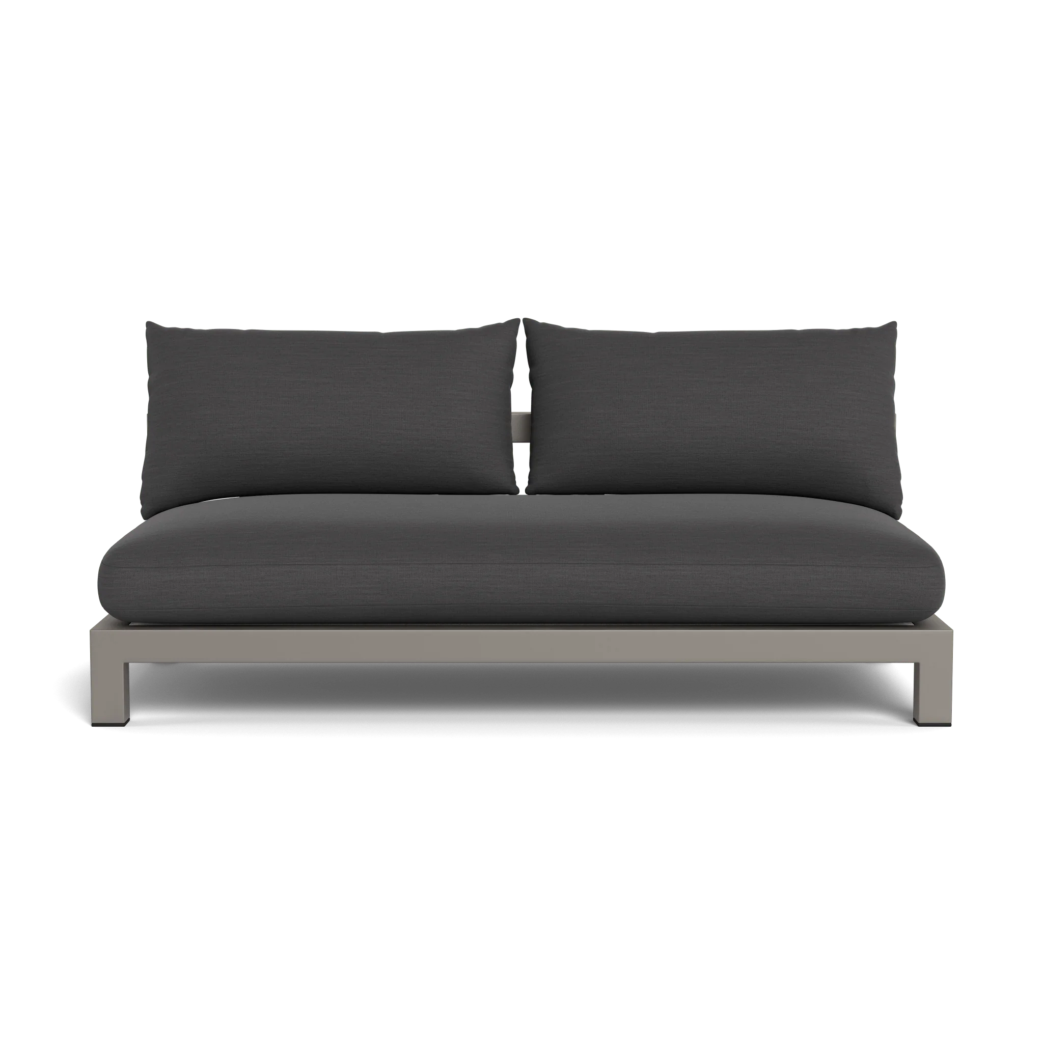 Pacific Aluminum 2 Seat Armless Sofa - Image 15