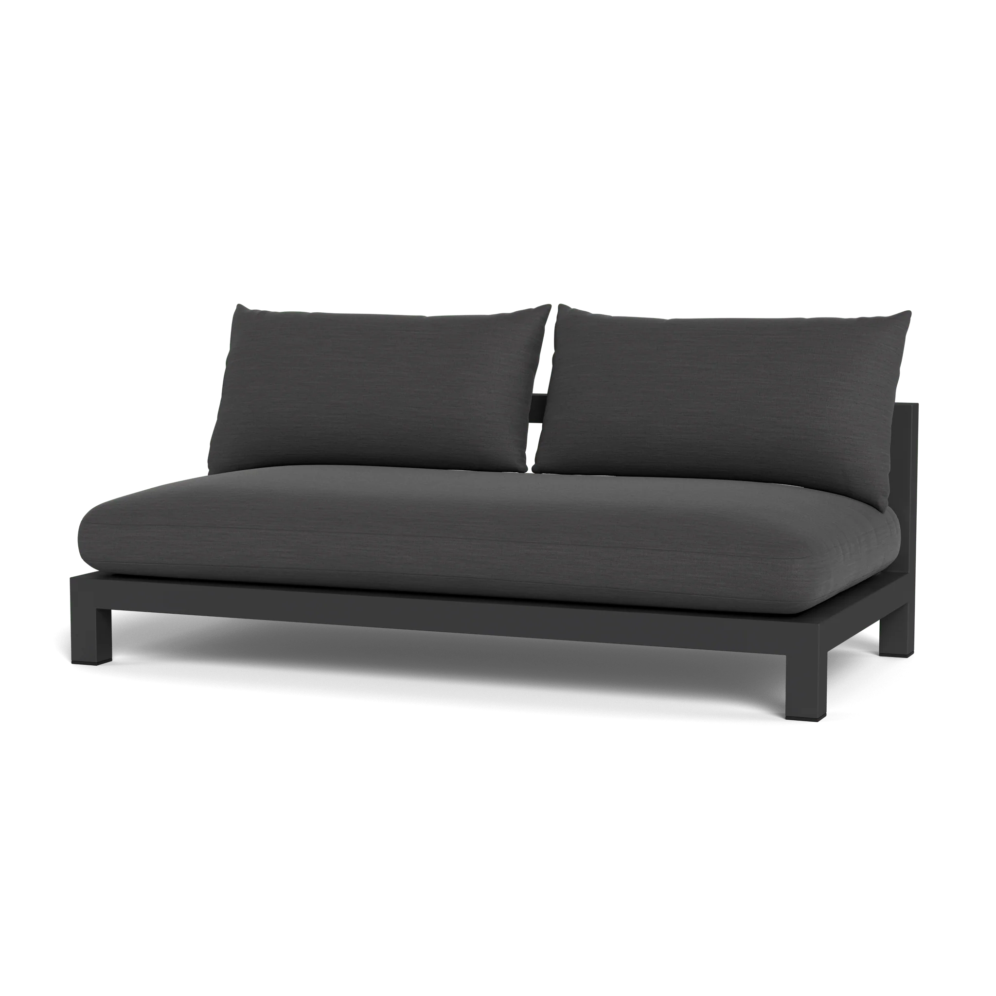 Pacific Aluminum 2 Seat Armless Sofa - Image 2