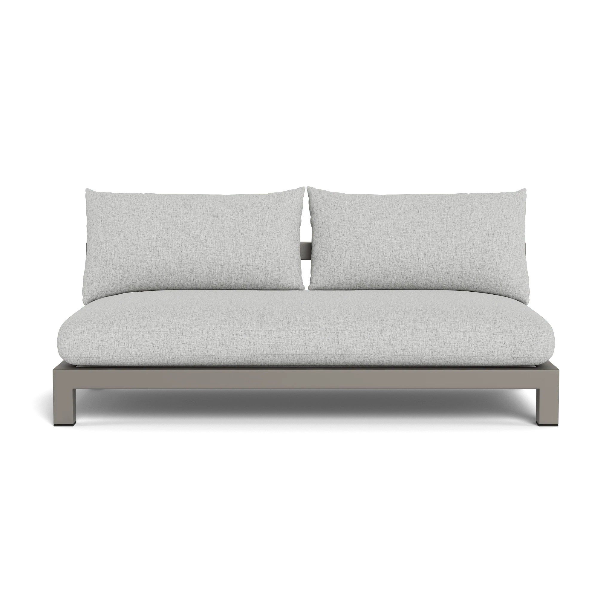 Pacific Aluminum 2 Seat Armless Sofa - Image 21