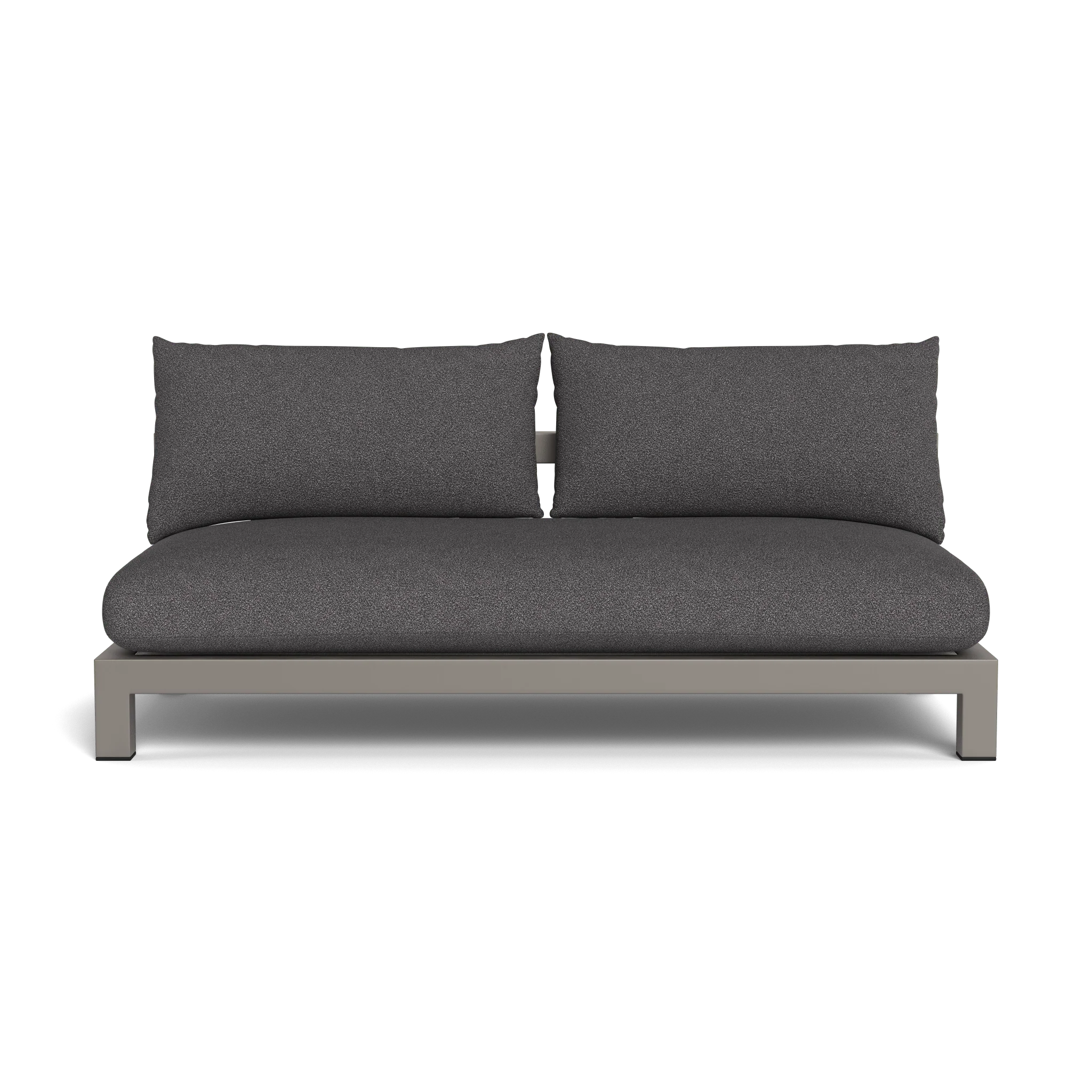 Pacific Aluminum 2 Seat Armless Sofa - Image 32