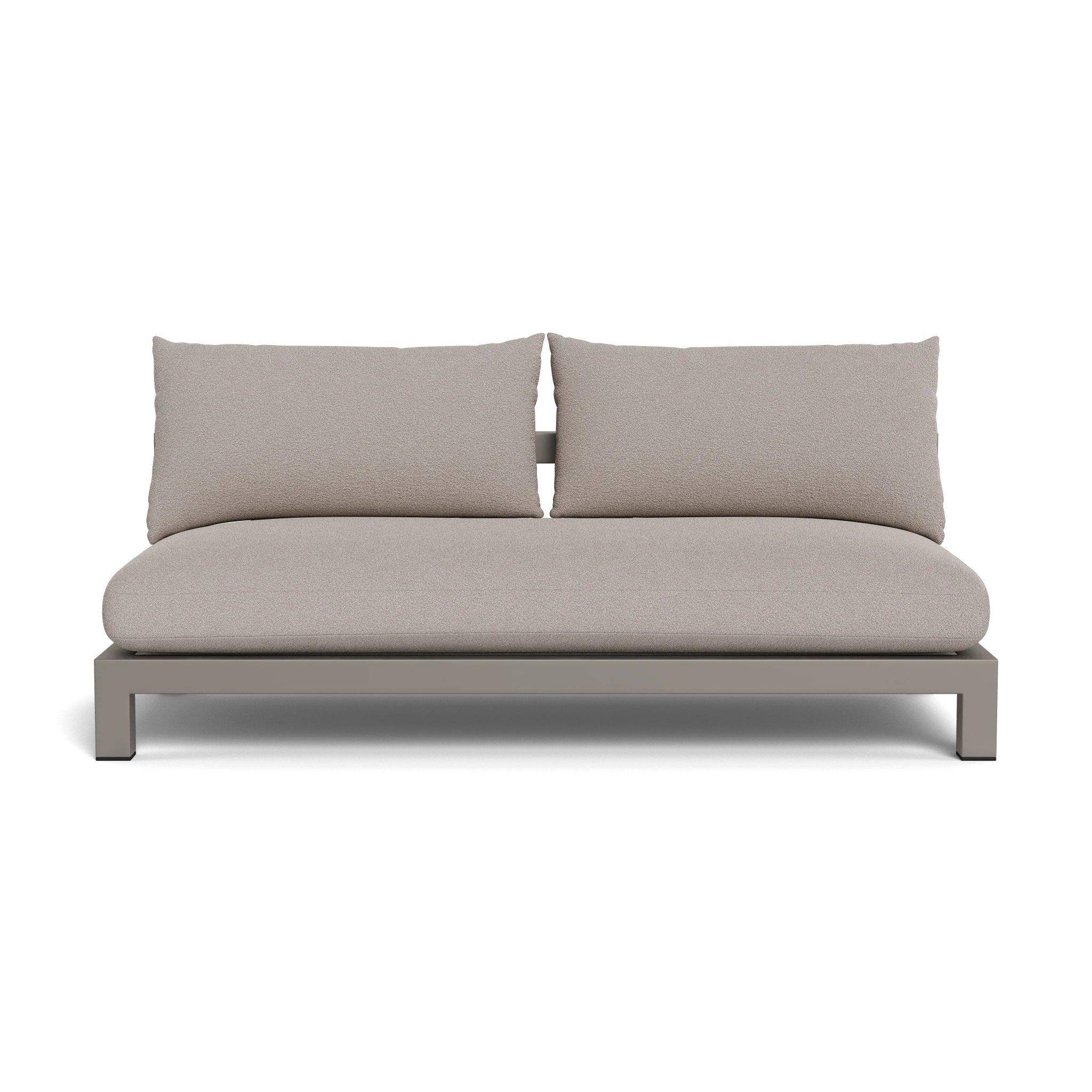 Pacific Aluminum 2 Seat Armless Sofa - Image 33