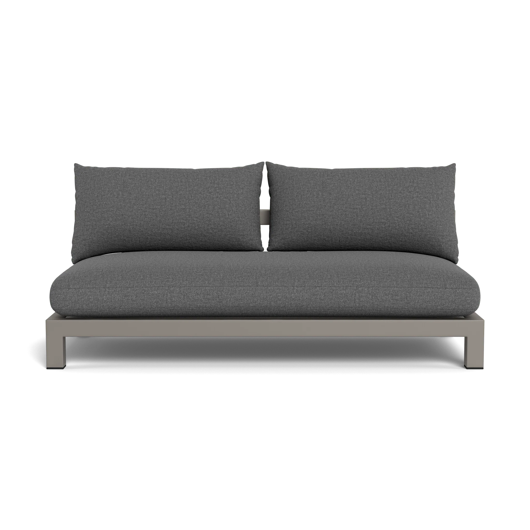 Pacific Aluminum 2 Seat Armless Sofa - Image 35
