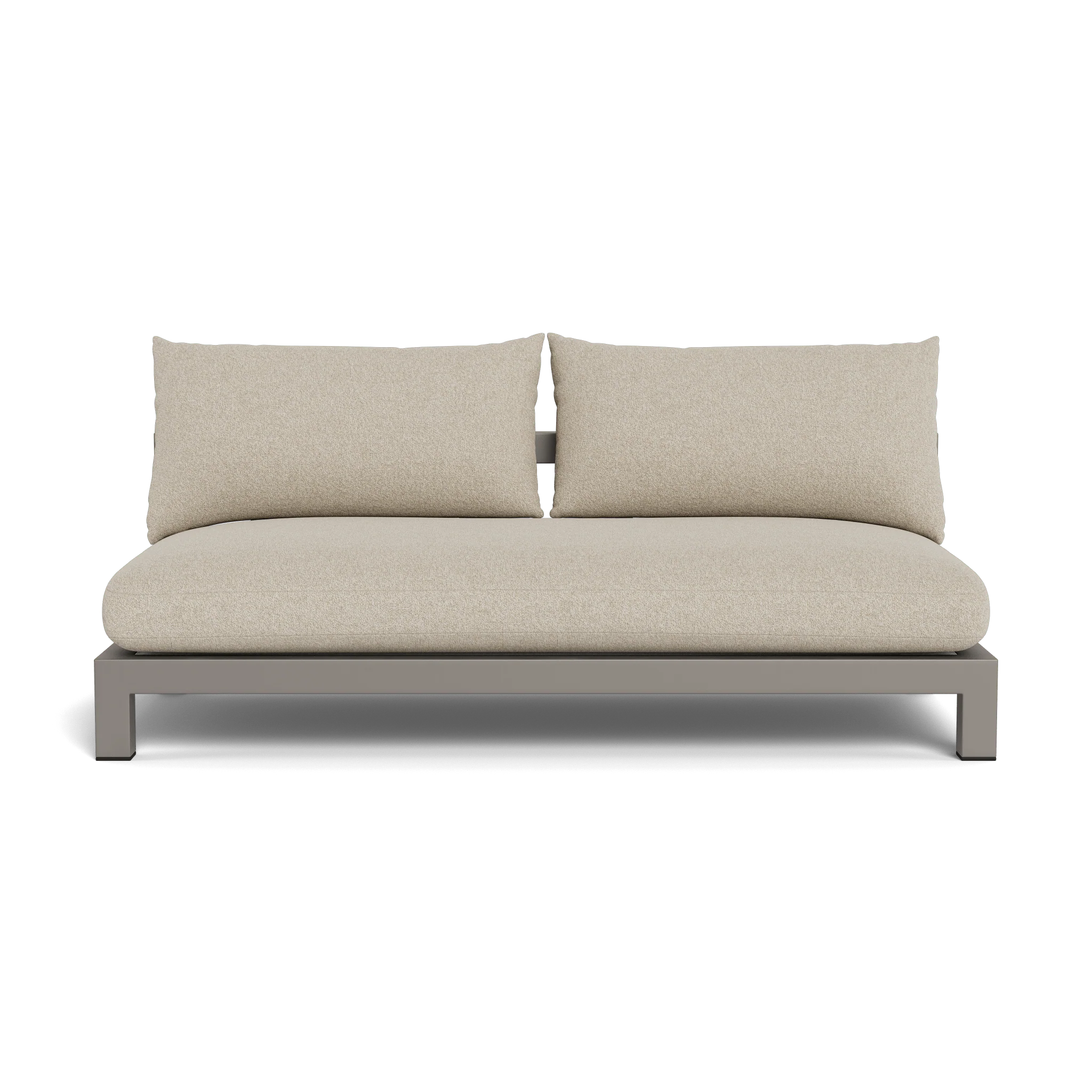 Pacific Aluminum 2 Seat Armless Sofa - Image 36