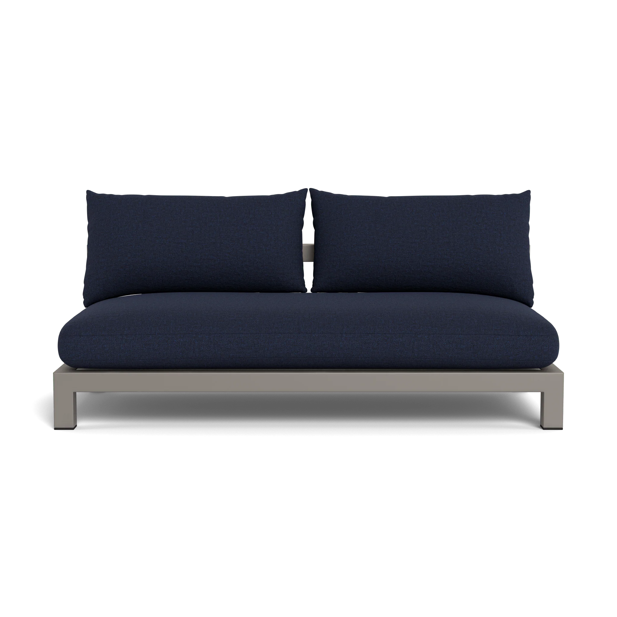 Pacific Aluminum 2 Seat Armless Sofa - Image 37