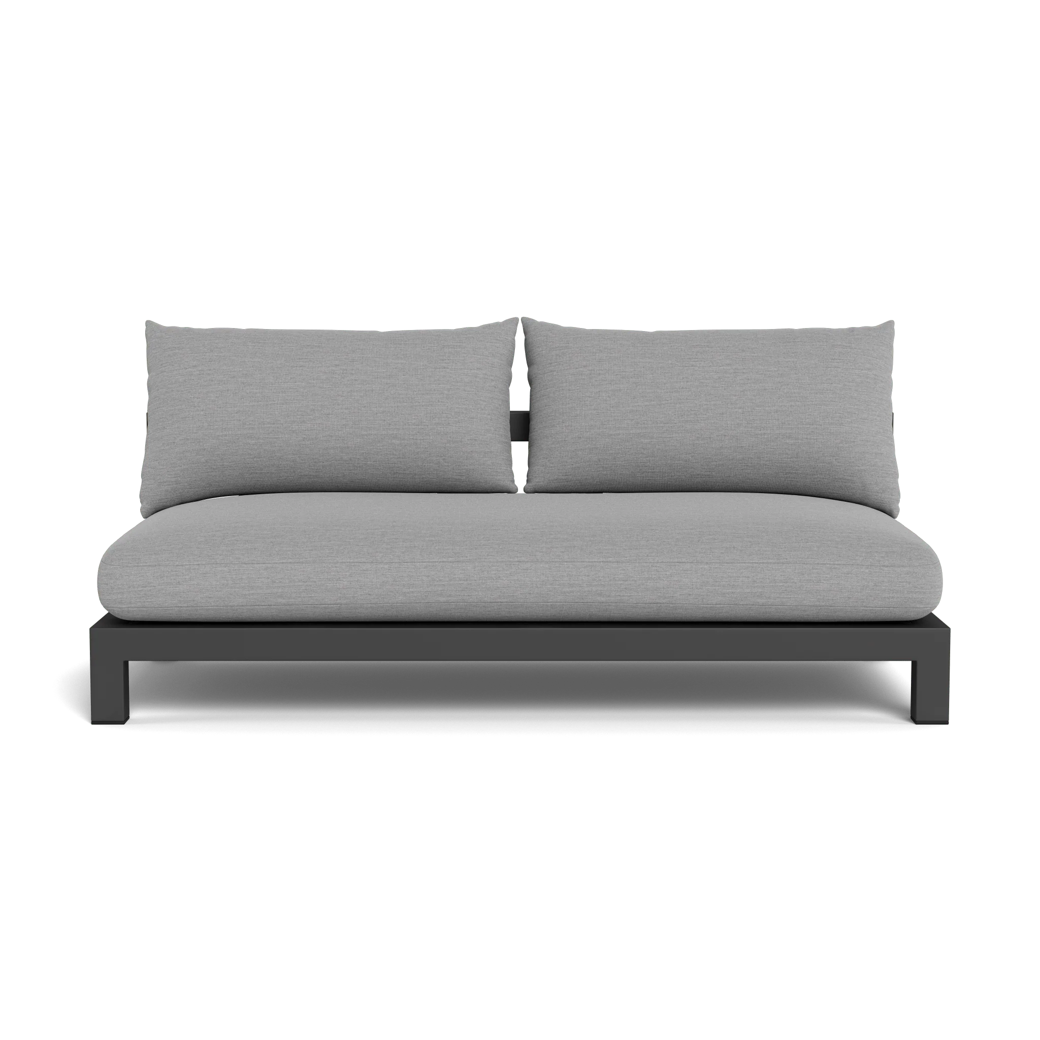 Pacific Aluminum 2 Seat Armless Sofa - Image 6