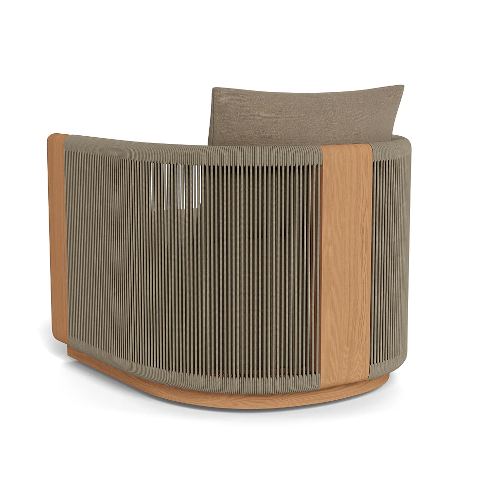 Palm Beach Teak Swivel Lounge Chair - Image 4