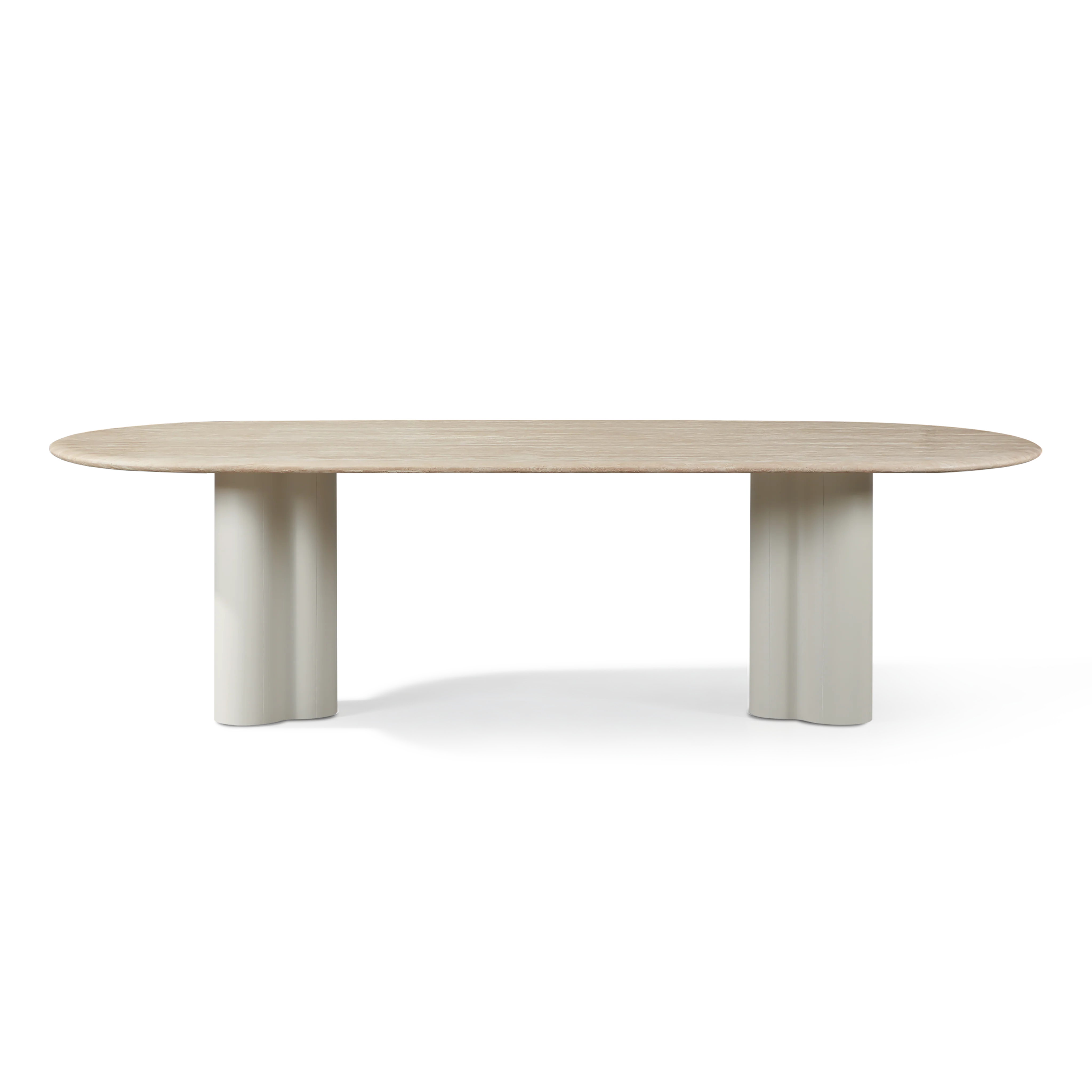 Porto Aluminum Pill Dining Table 108"