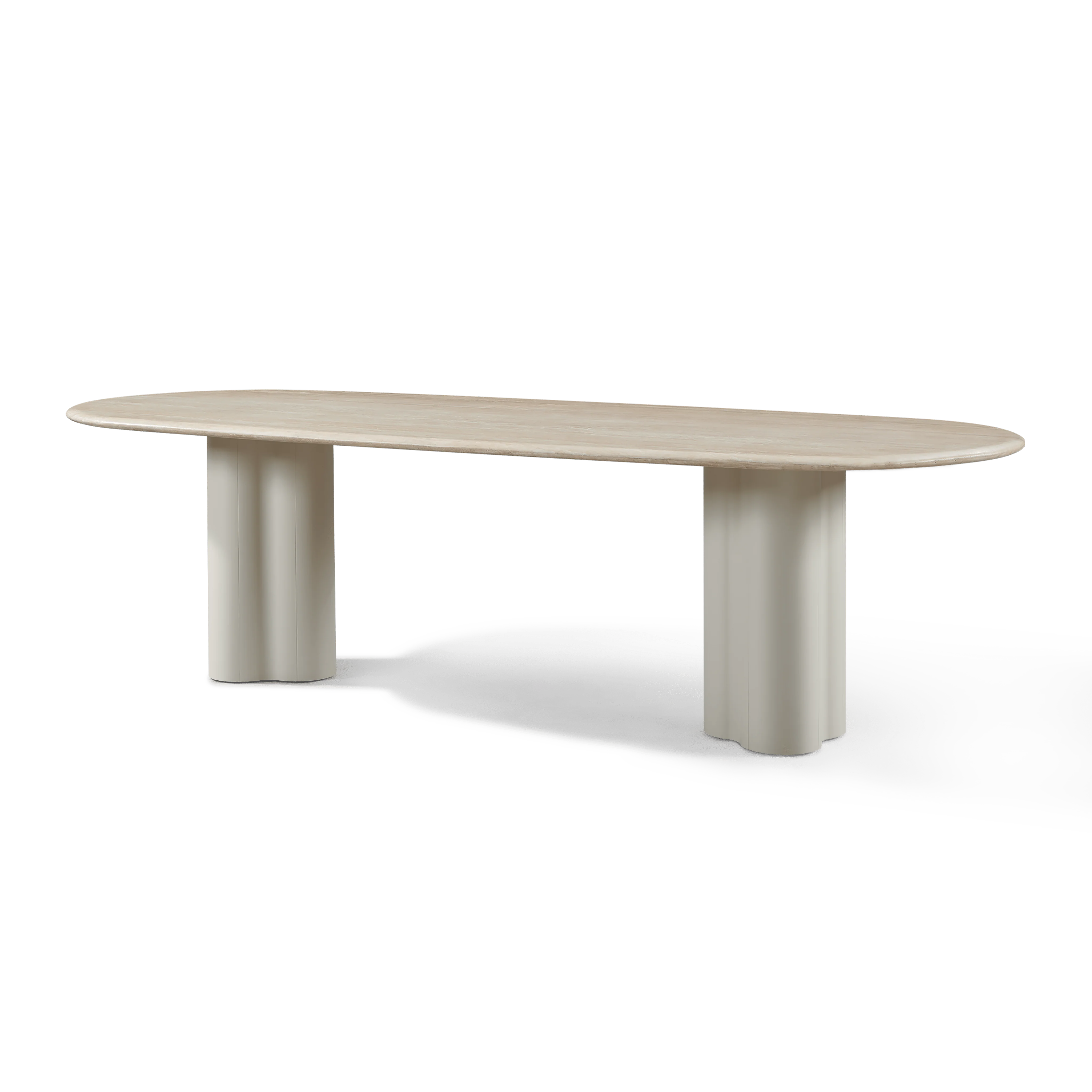 Porto Aluminum Pill Dining Table 108" - Image 2