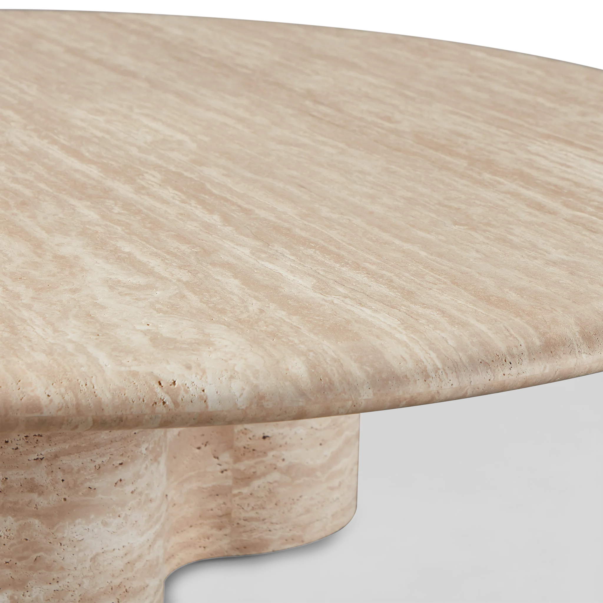 Porto Travertine Round Coffee Table - Image 4
