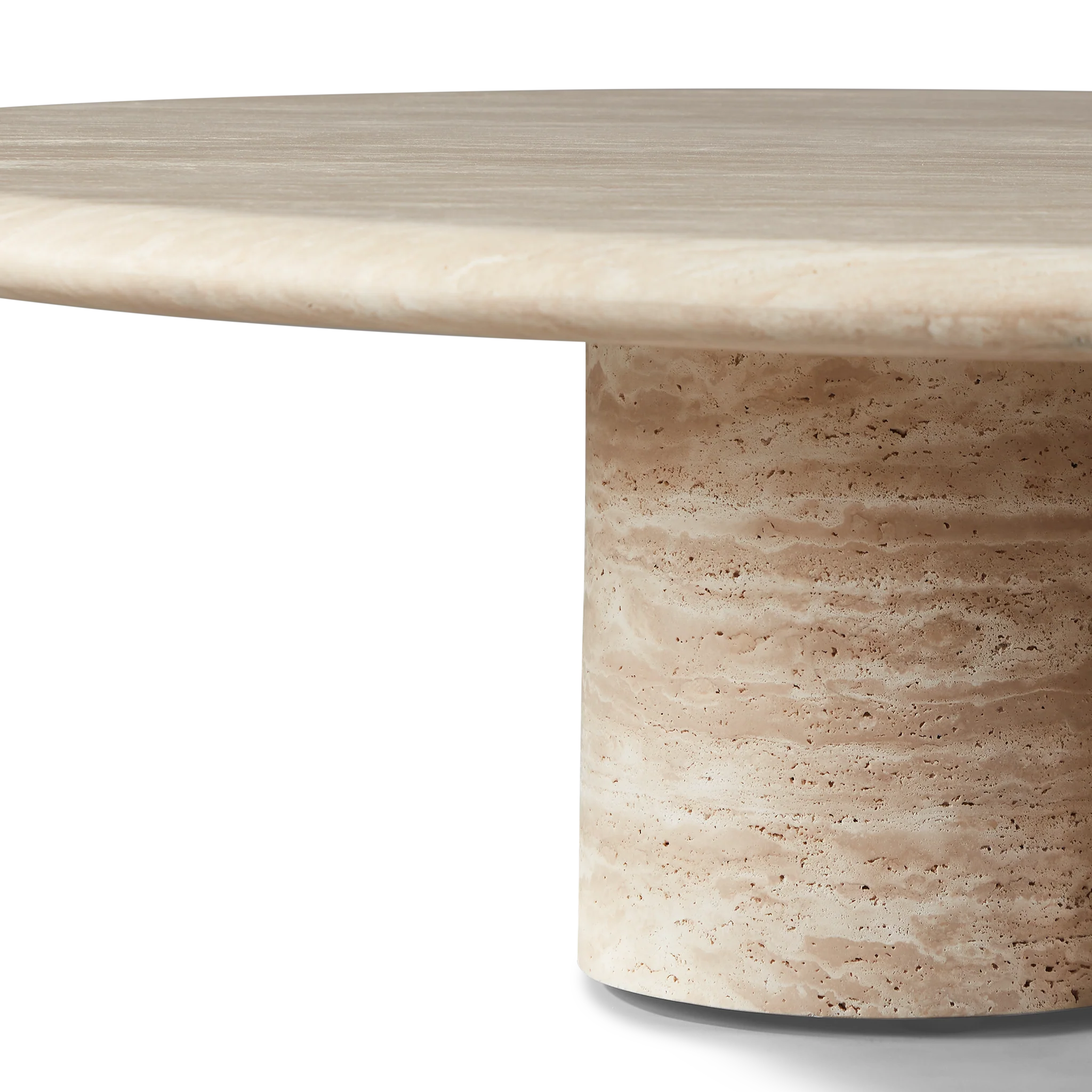 Porto Travertine Round Coffee Table - Image 5