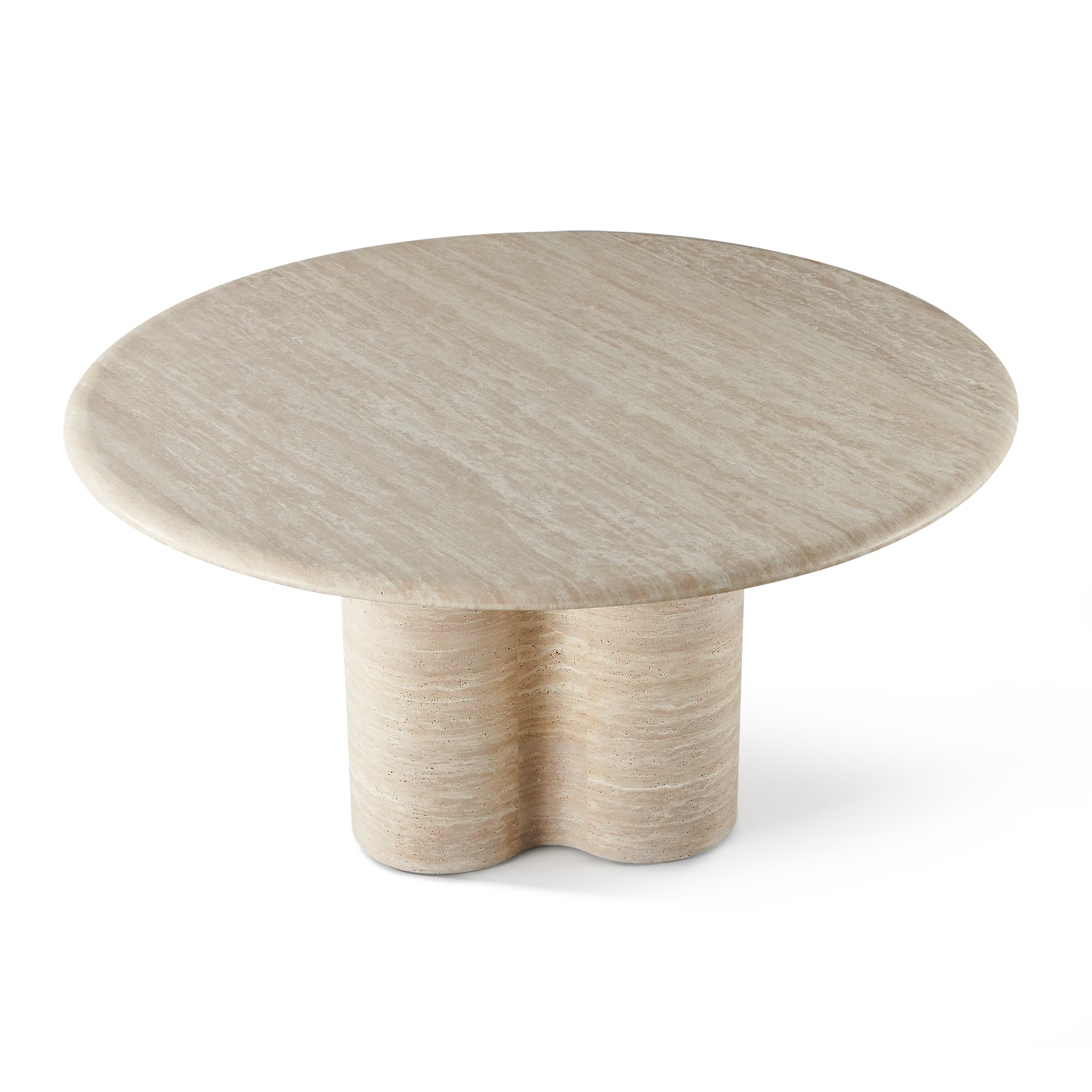 Porto Travertine Round Dining Table 60" - Image 4