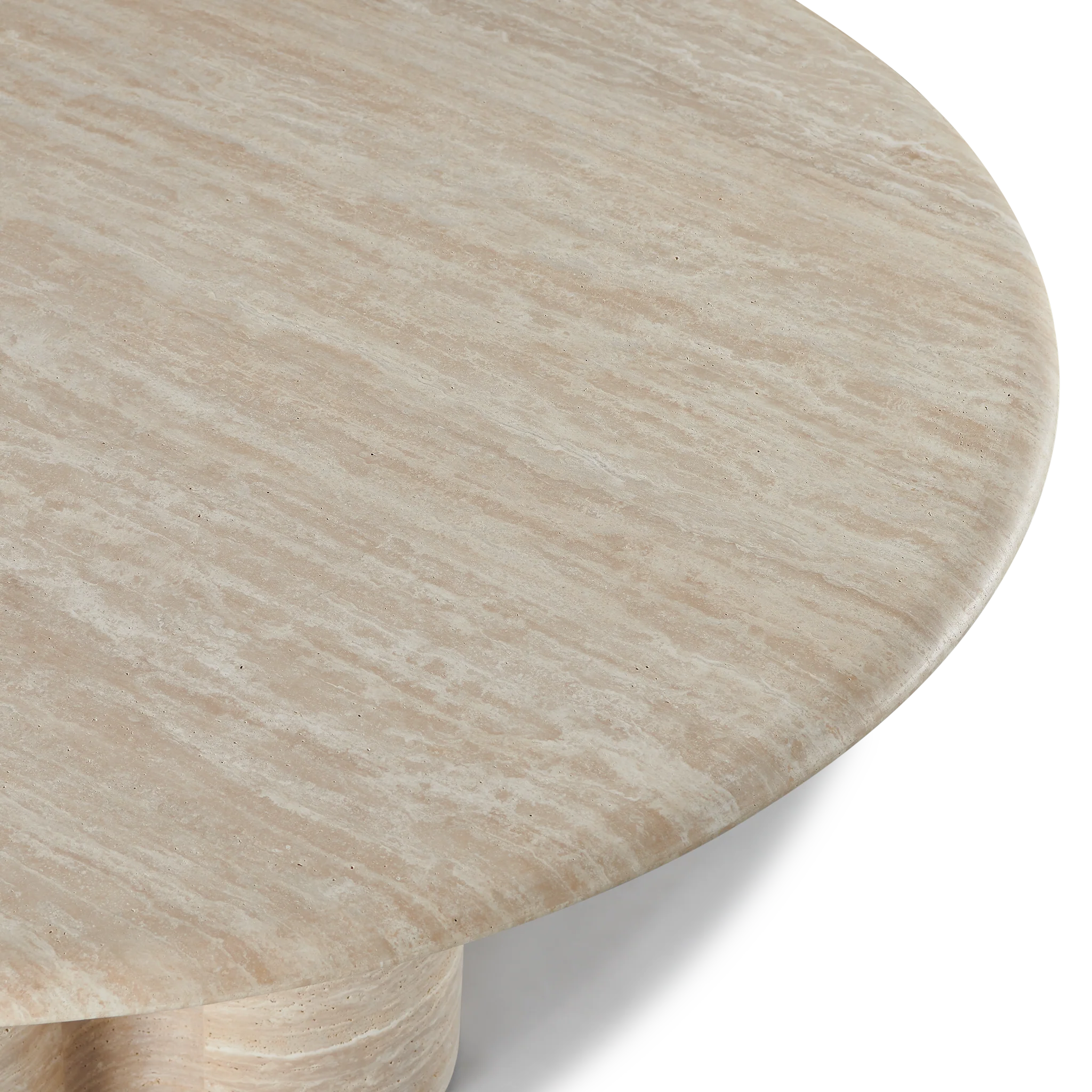 Porto Travertine Round Dining Table 60" - Image 5
