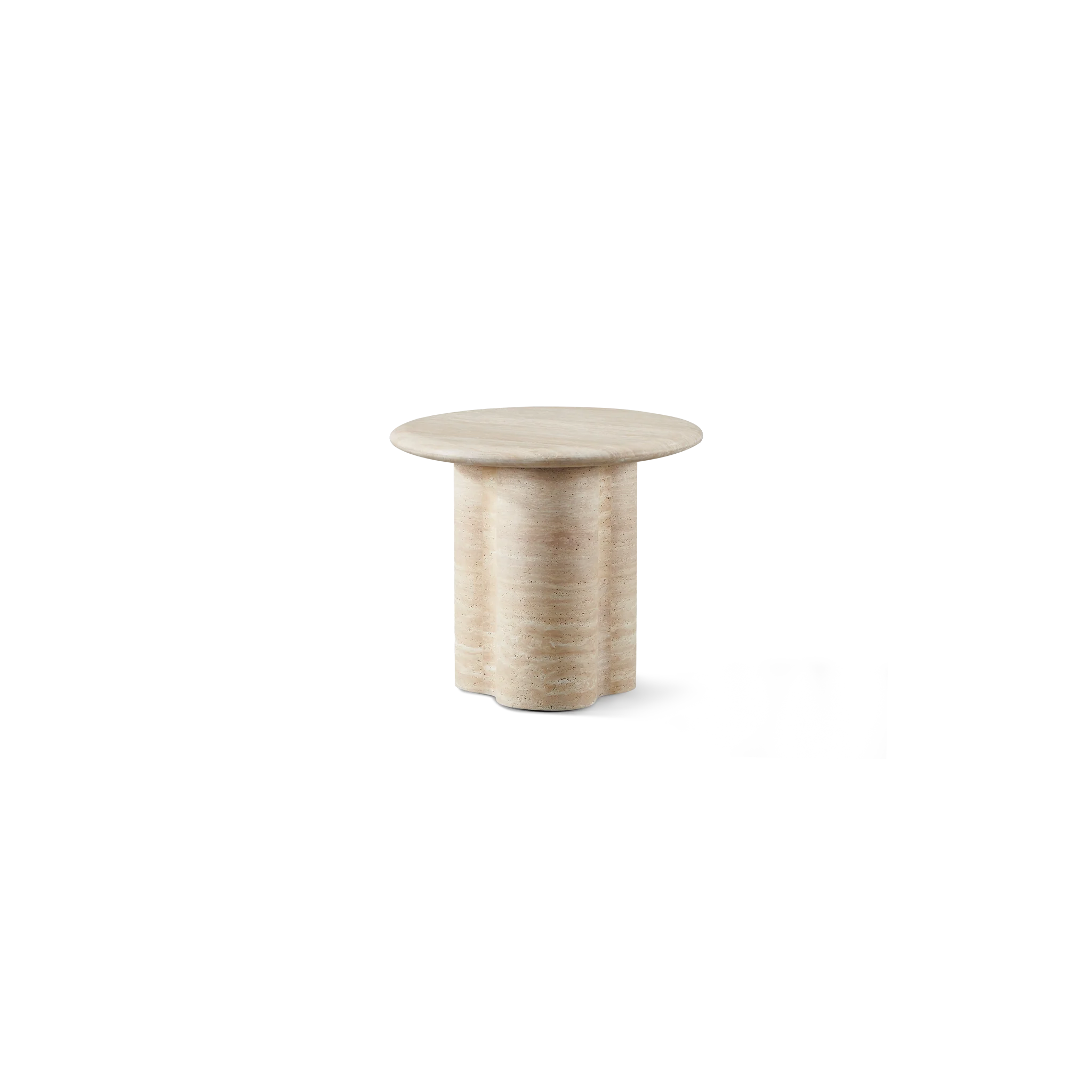 Porto Travertine Round Side Table