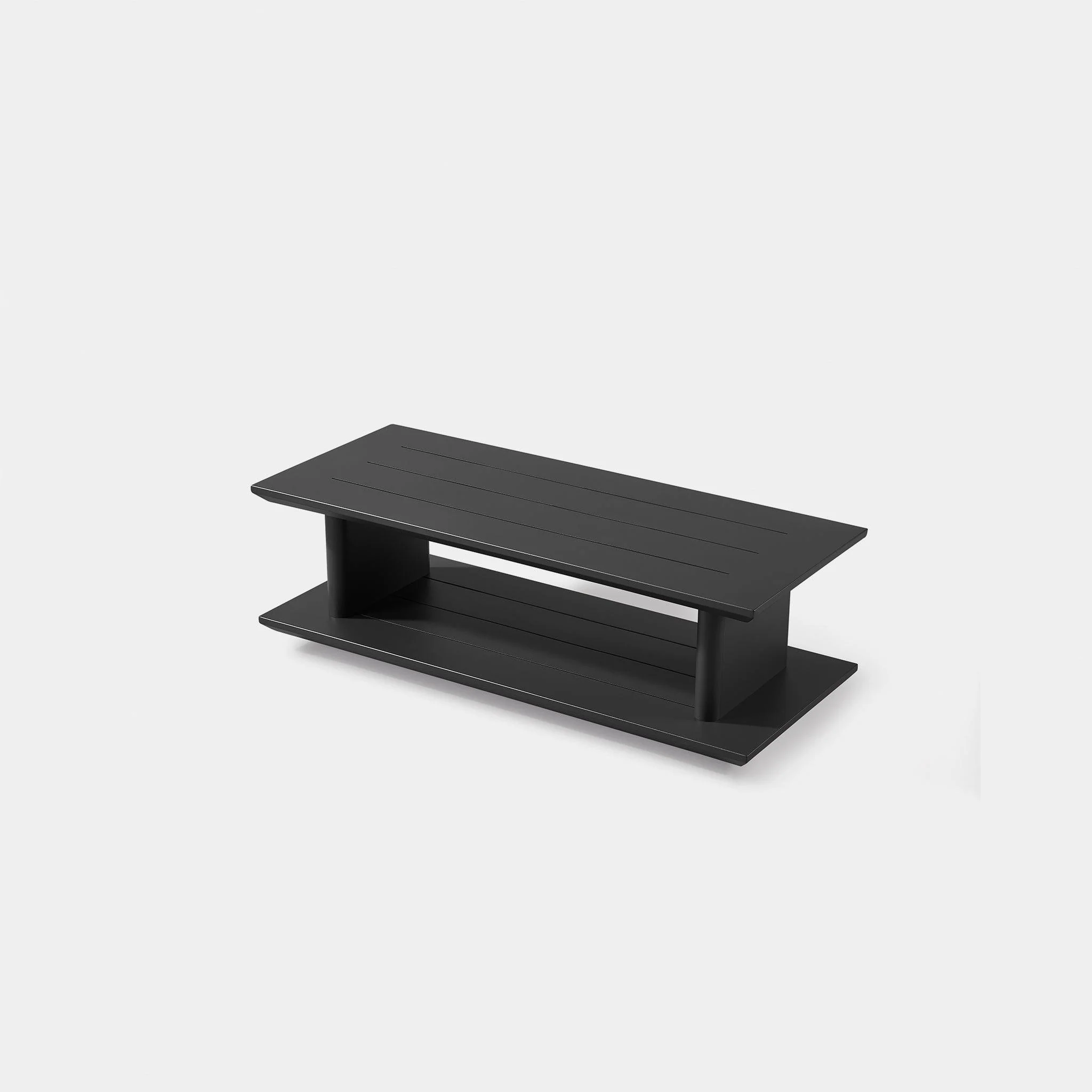 Santorini Outdoor Slatted Rectangle Side Table - Image 5