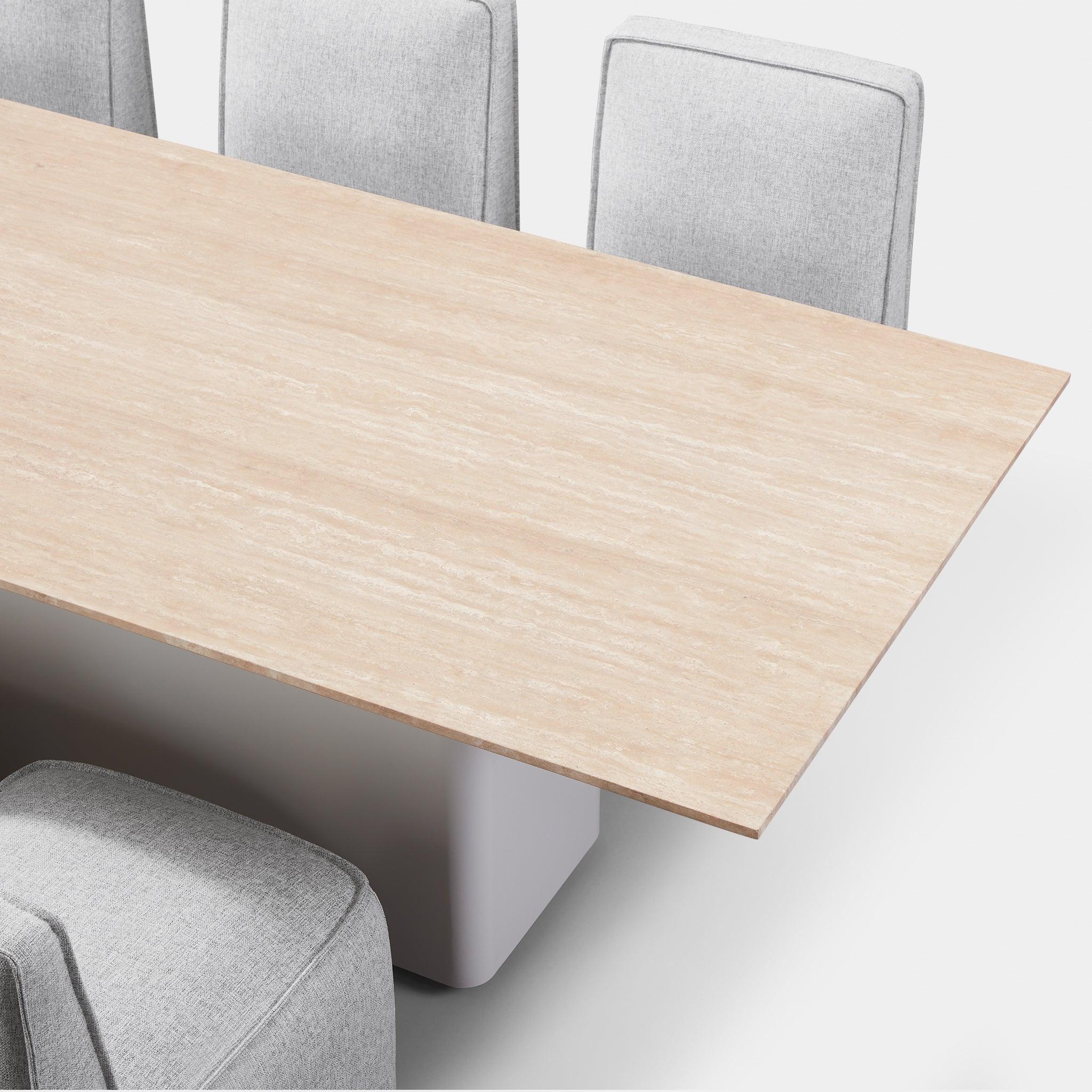 Santorini Outdoor Stone Rectangle Dining Table 108" - Image 20