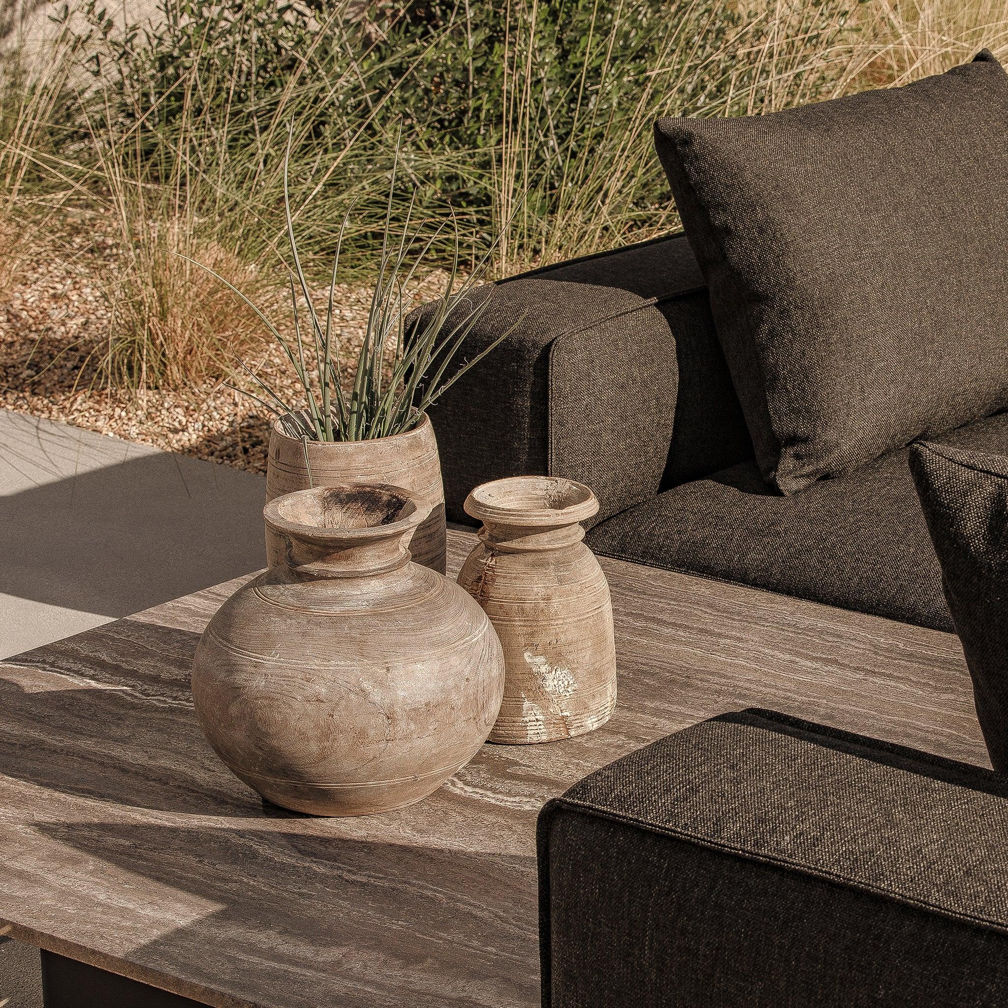 Santorini Outdoor Stone Square Side Table - Image 6