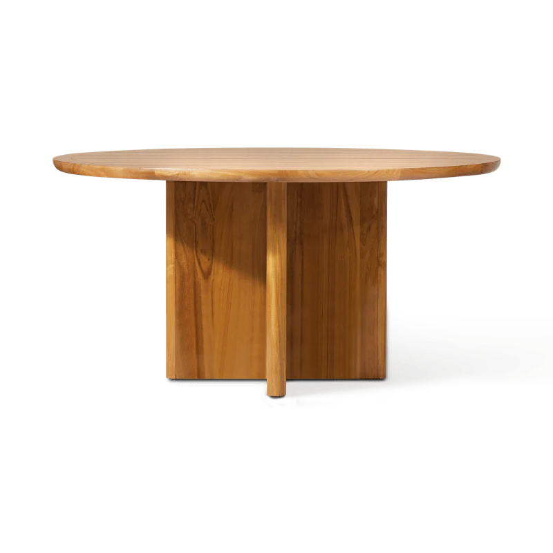 Sydney Slatted Round Dining Table 60"